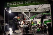 Rallye Český Krumlov: Servisní zázemí Škoda Motorsport